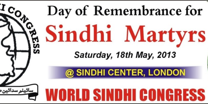 WSC commemorates the Remembrance Day to pay tribute to Sindhi martyrs in London
