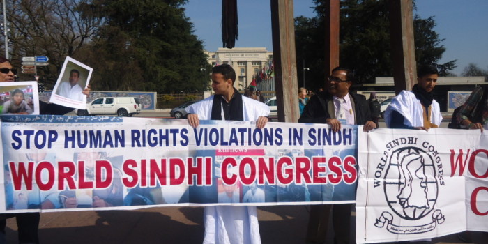 WSC Holds Protest Rally in Geneva to End Human Rights Violations of Sindhi People