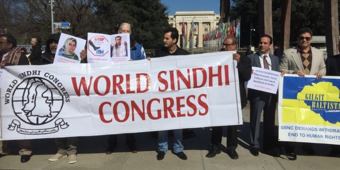 WSC Holds Protest Rally in Geneva to End Human Rights Violations of Sindhi People